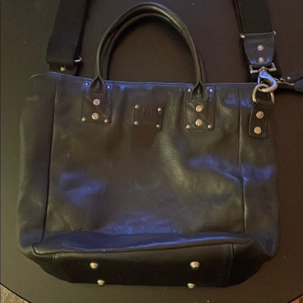 Will Leather Goods Black Leather Tote